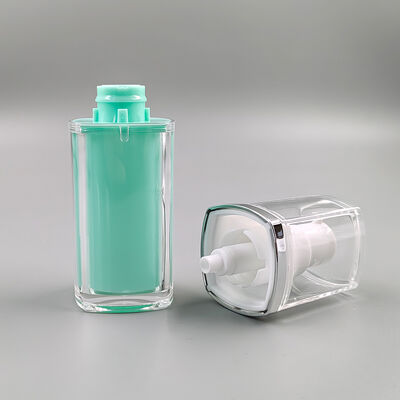 Hot Sale Wholesale Factory High Quality 15ml 30ml 50ml Square Double-layer Vacuum Bottle  for Personal Care