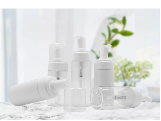 бутылки косметик 43mm пластиковые, насос пены жидкостного мыла разливают 100ml по бутылкам 150ml