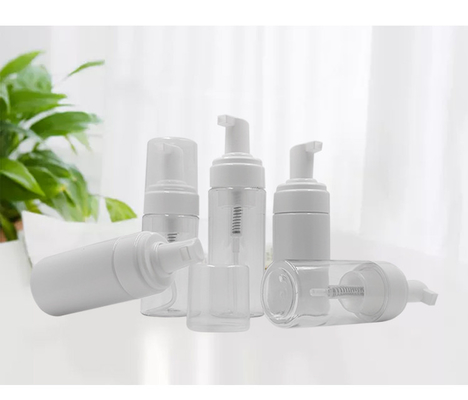бутылки косметик 43mm пластиковые, насос пены жидкостного мыла разливают 100ml по бутылкам 150ml